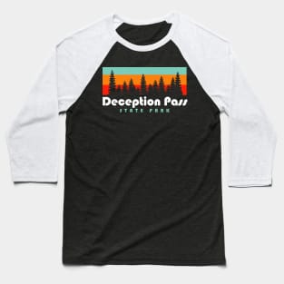 Deception Pass State Park Hikes Washington Camping Bridge Baseball T-Shirt